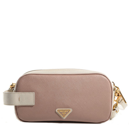 Prada Saffiano Lux Pochette Cammeo Talco 1 of 9