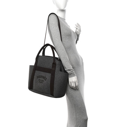 Hermes Felt Sac De Pansage Groom Bag Acier 2 of 12