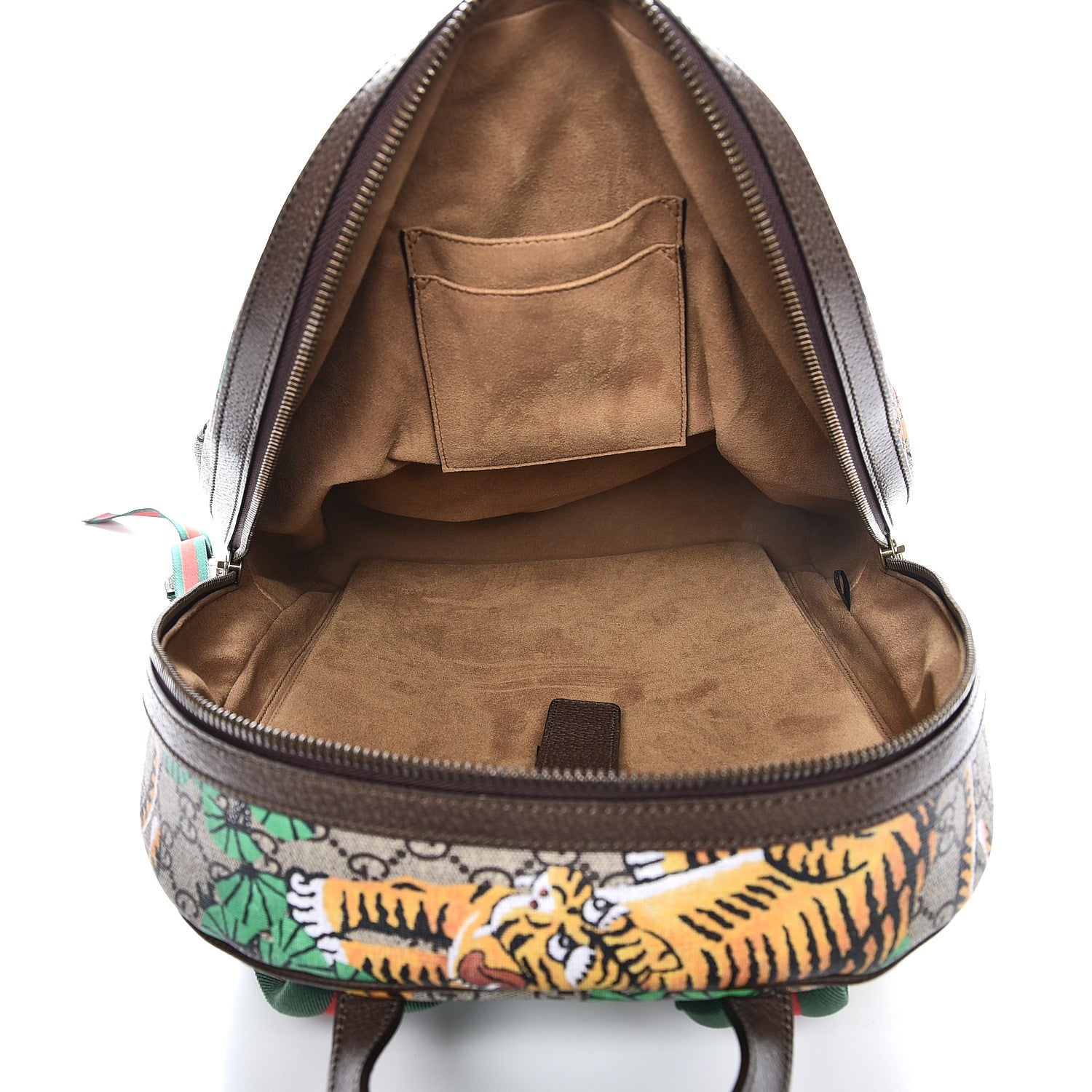 Gucci GG Supreme Monogram Bengal Web Day Backpack Beige Yard 5 of 10