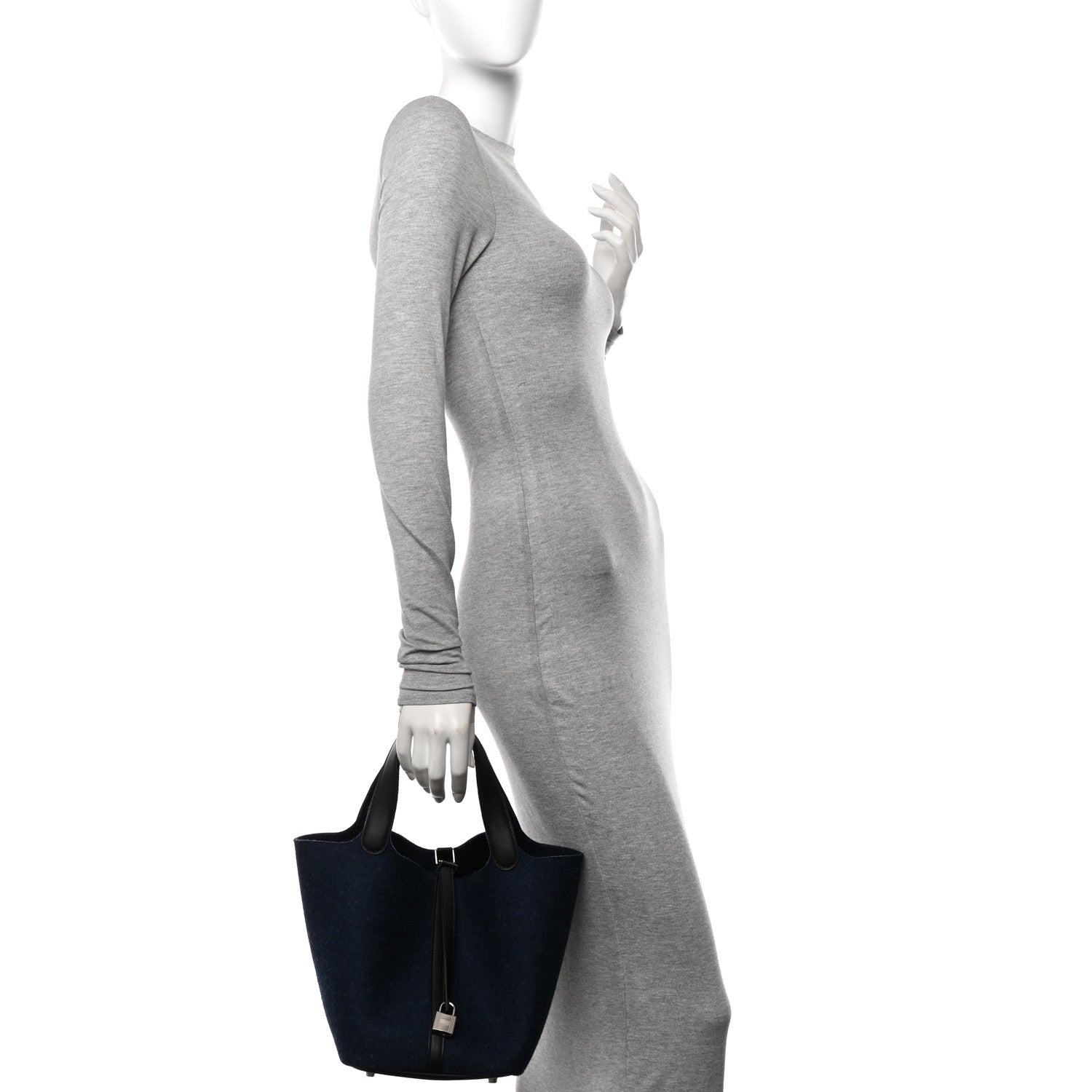 Hermes Feutre Swift Picotin Lock 22 MM Bleu Nuit Black 2 of 11