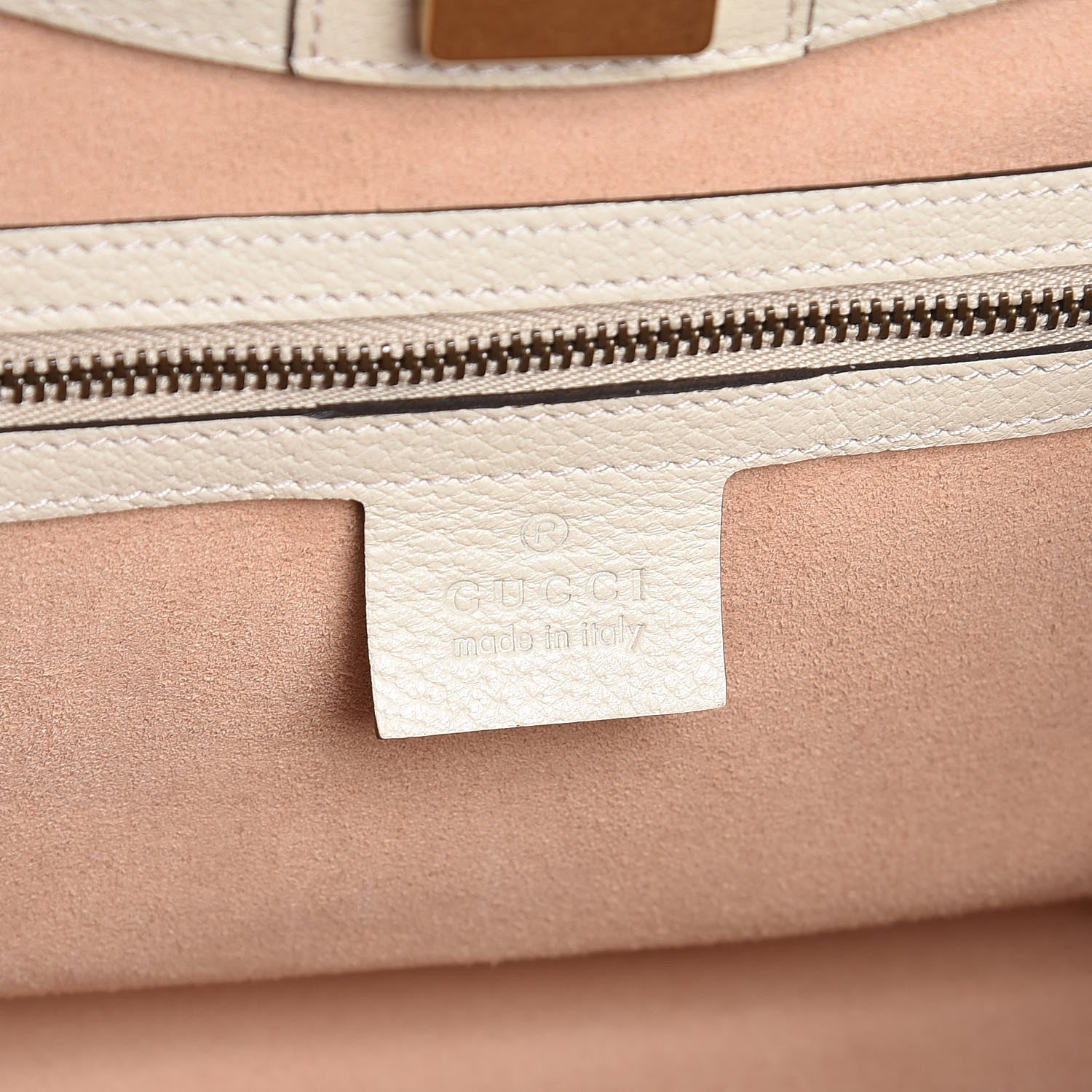 Gucci Grained Calfskin Web Stripe Butterfly Medium Totem Top Handle Bag White 7 of 10