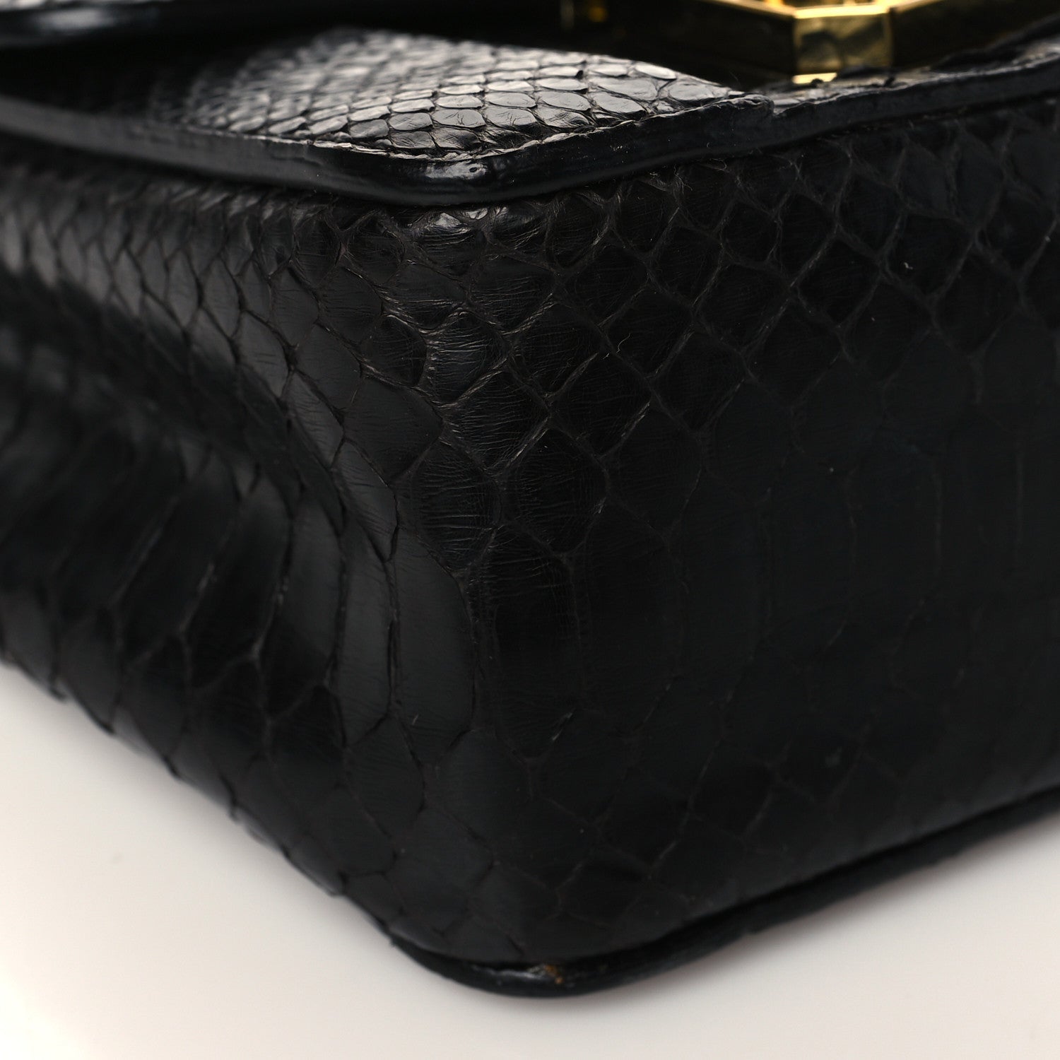 Chloe Snakeskin Mini Elsie Shoulder Bag Black 8 of 9