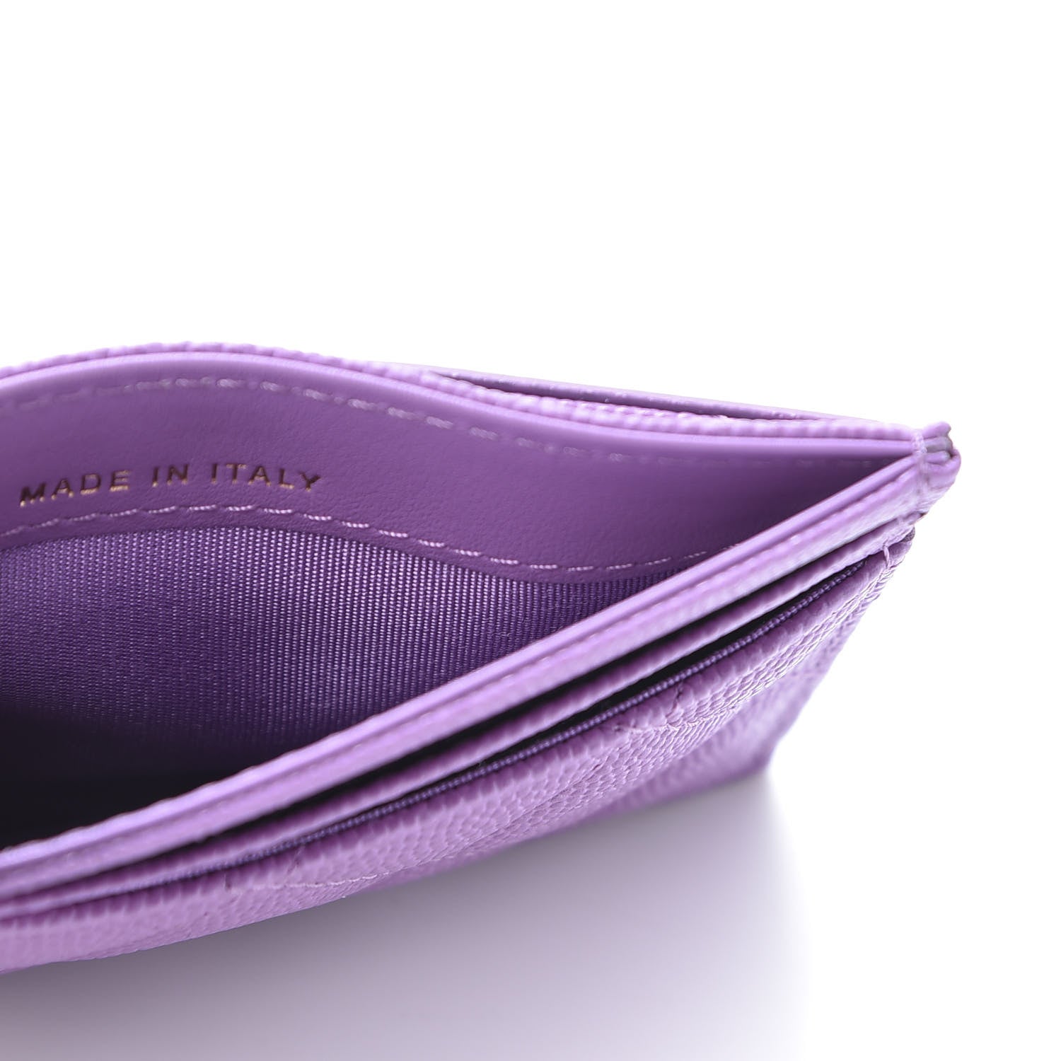 Chanel Caviar Quilted Filigree Card Holder Purple 4 of 10