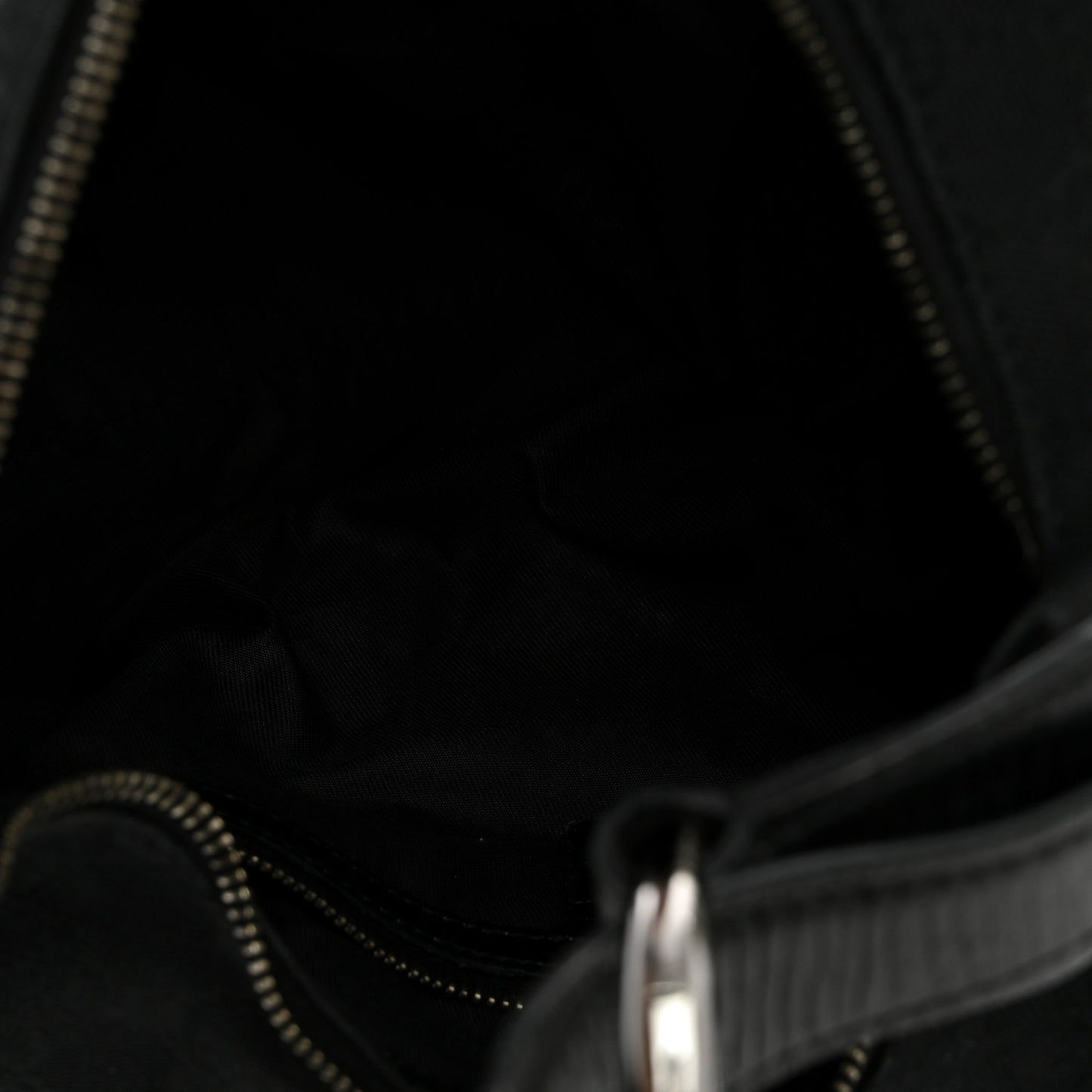 Monogram Medium Horsebit Chain Hobo Black