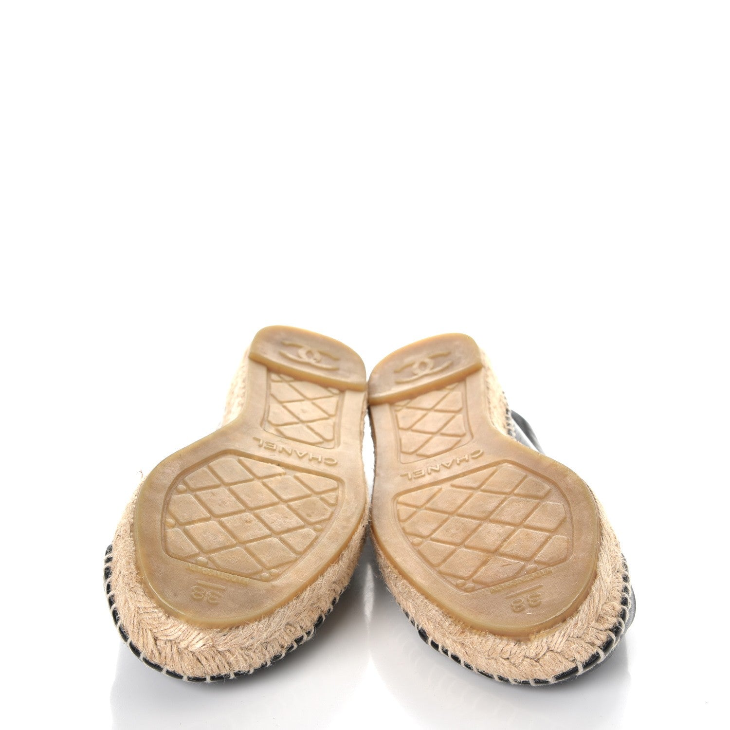 Chanel Lambskin CC Espadrilles 38 Black 5 of 11