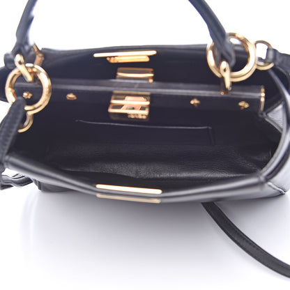 Fendi Nappa Mini Peekaboo Iconic Satchel Black 6 of 10