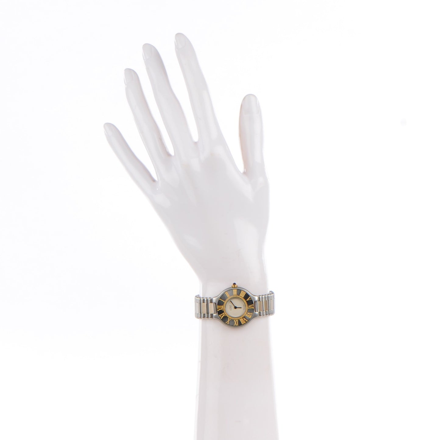 Stainless Steel 18K Yellow Gold 28mm Must De 21 Quartz Watch