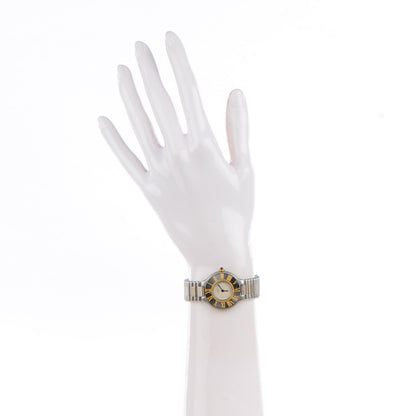 Cartier Stainless Steel 18K Yellow Gold 28mm Must De 21 Quartz Watch 3 of 9