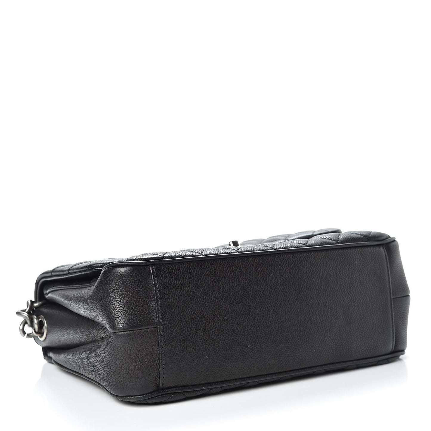 Caviar Quilted Medium Rock In Rome Single Flap Black