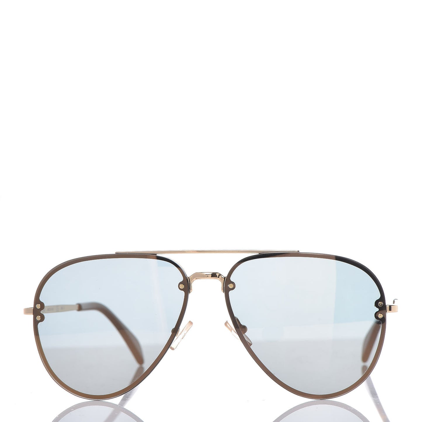 Acetate Mirror Aviator Sunglasses CL41391/S Gold Grey