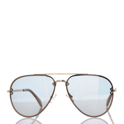 Celine Acetate Mirror Aviator Sunglasses CL41391/S Gold Grey 2 of 6