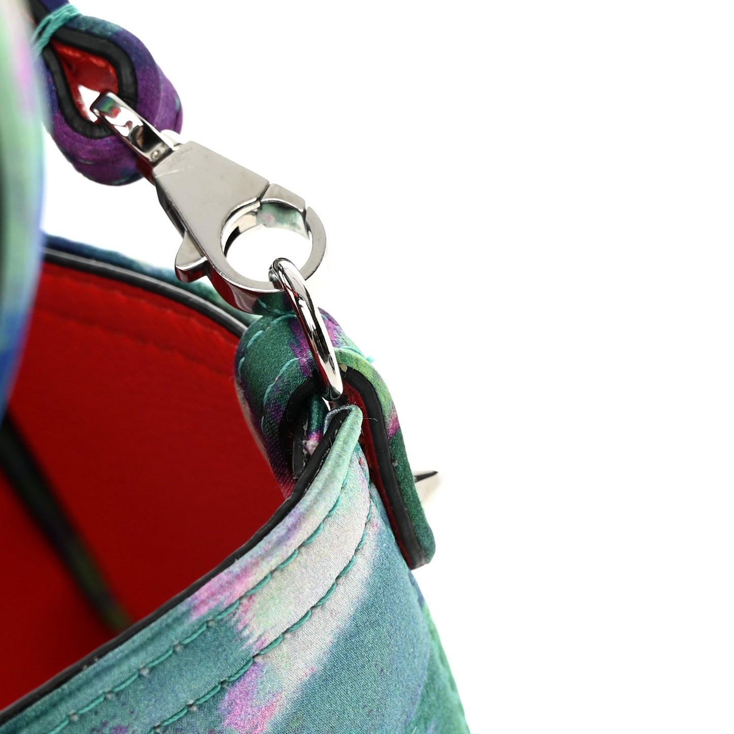 Satin Spiked Mini Cabarock Shopper Tote Multicolor