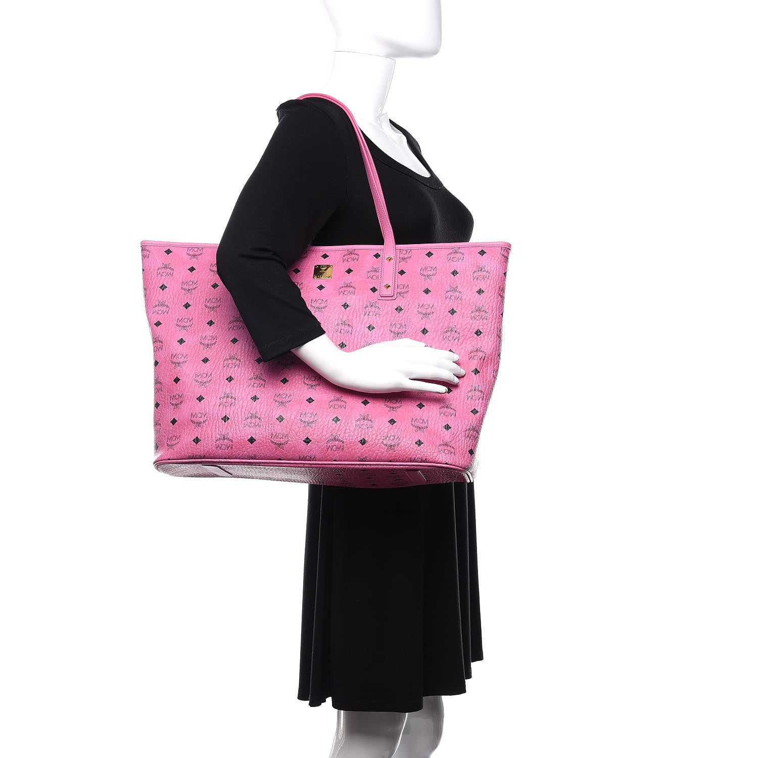 MCM Visetos Large Anya Shopper Tote Pink 2 of 9