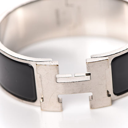 Hermes Enamel Wide Clic Clac H Bracelet PM Black 6 of 6