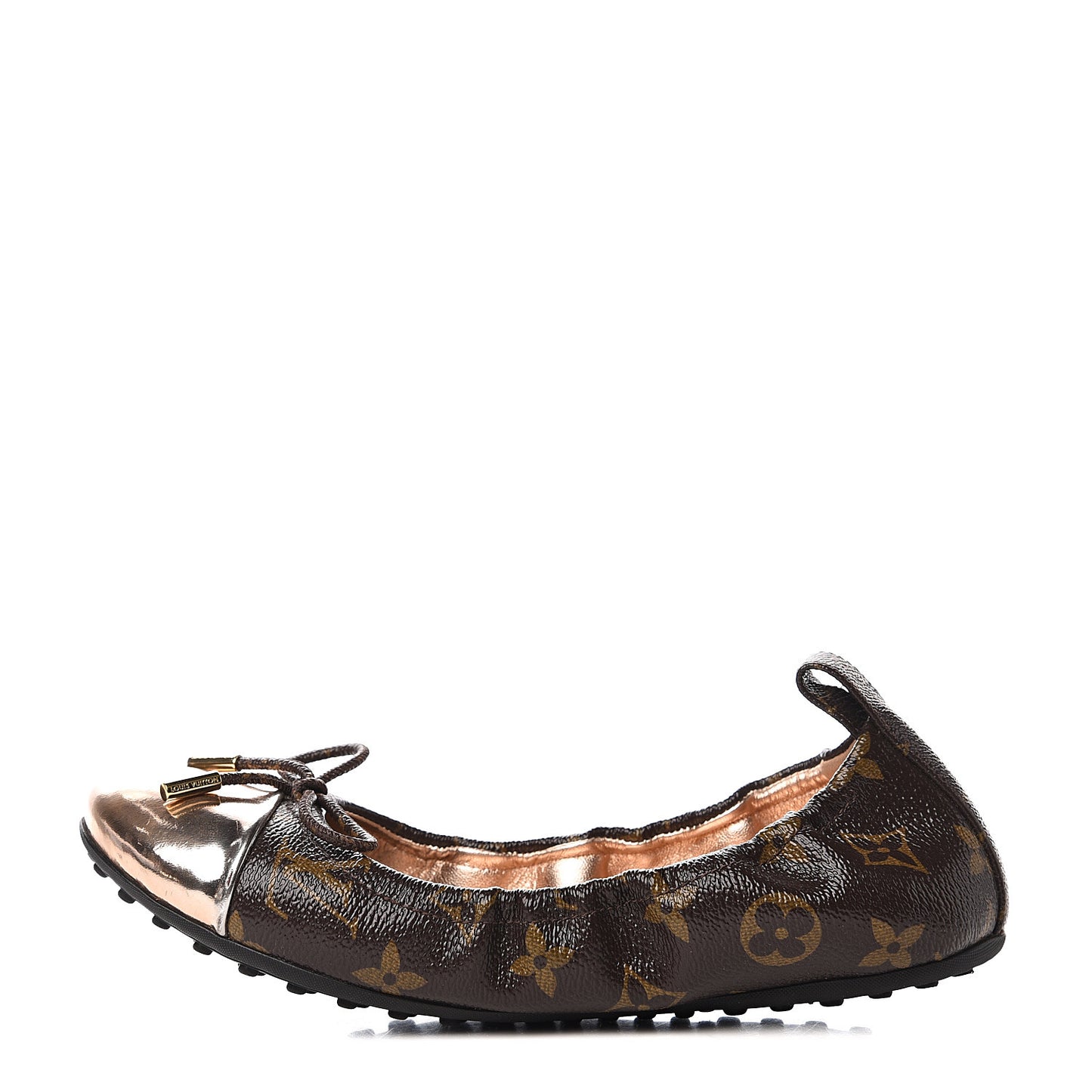 Monogram Flirty Ballet Flats 36 Gold