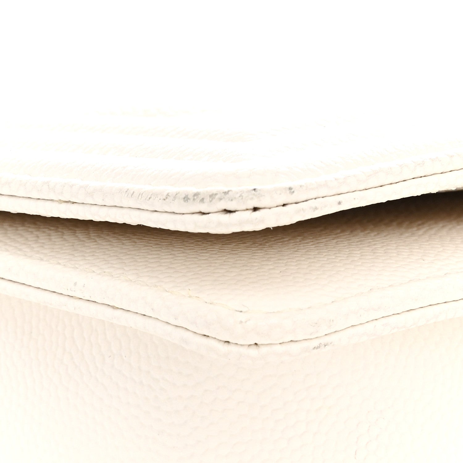 Chanel Caviar Chevron Quilted Medium Boy Flap White 11 of 12