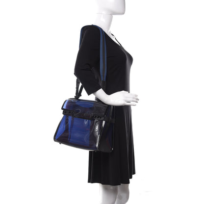 Delvaux PVC Tempete Dark Night Satchel Blue De Prusse 2 of 9