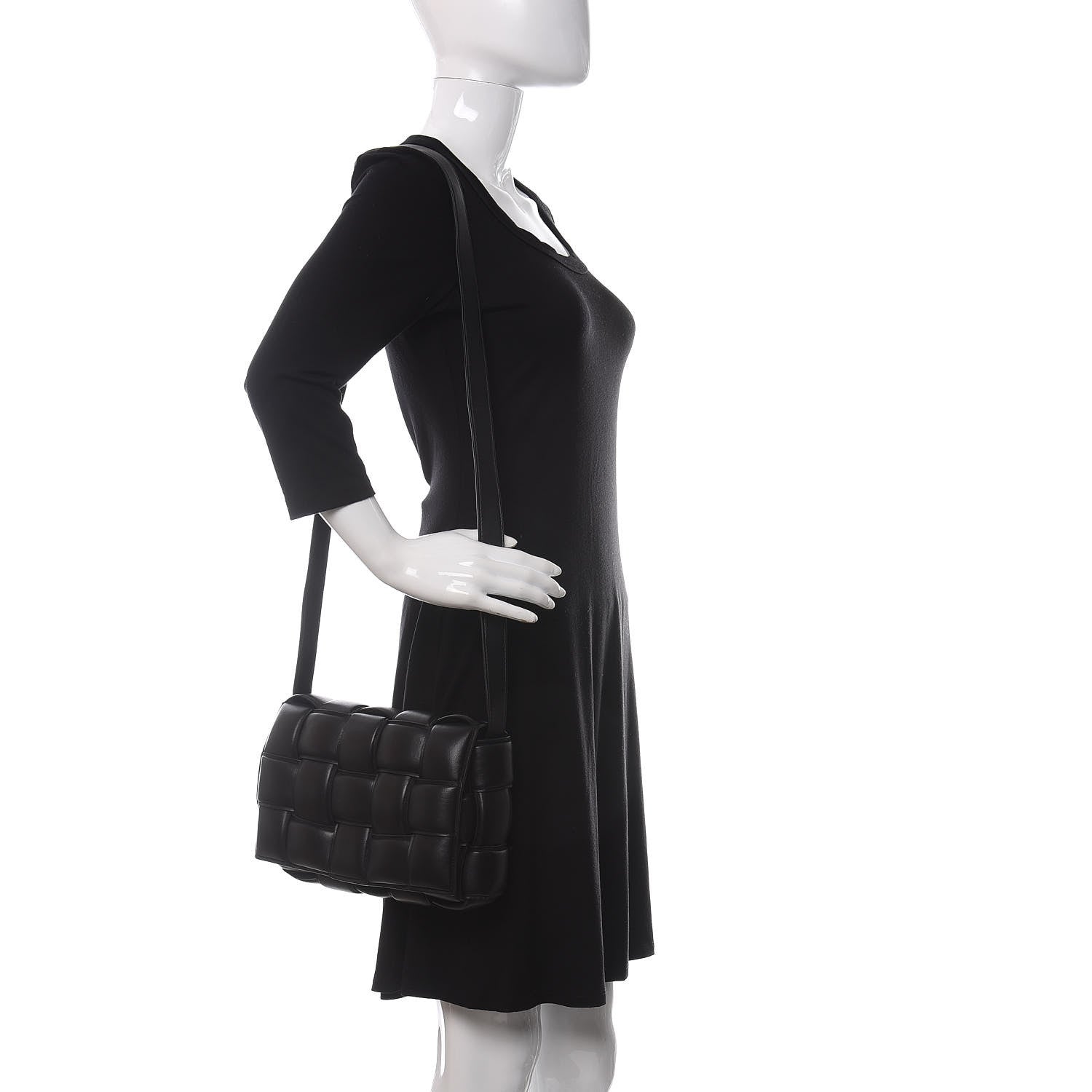 Bottega Veneta Nappa Maxi Intreccio Padded Cassette Crossbody Bag Black 2 of 9