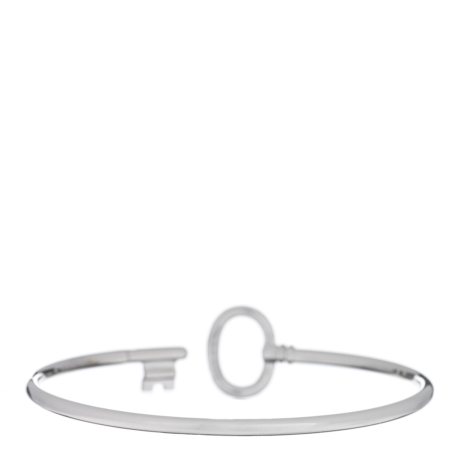 Tiffany 18K White Gold Diamond Keys Wire Bracelet 2 of 3