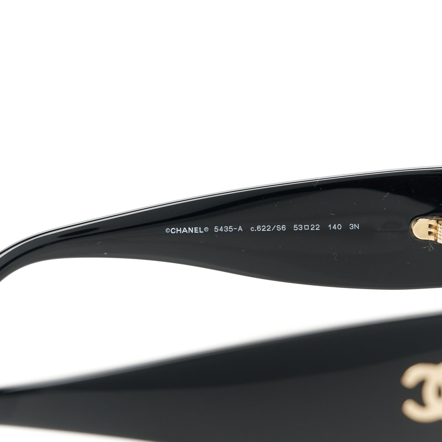 Chanel Acetate Rectangle Sunglasses 5435-A Black 5 of 8