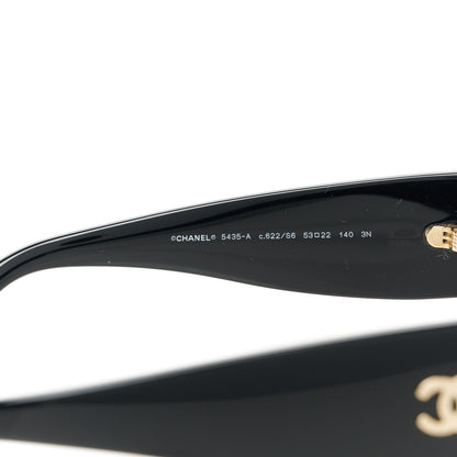Chanel Acetate Rectangle Sunglasses 5435-A Black 5 of 8