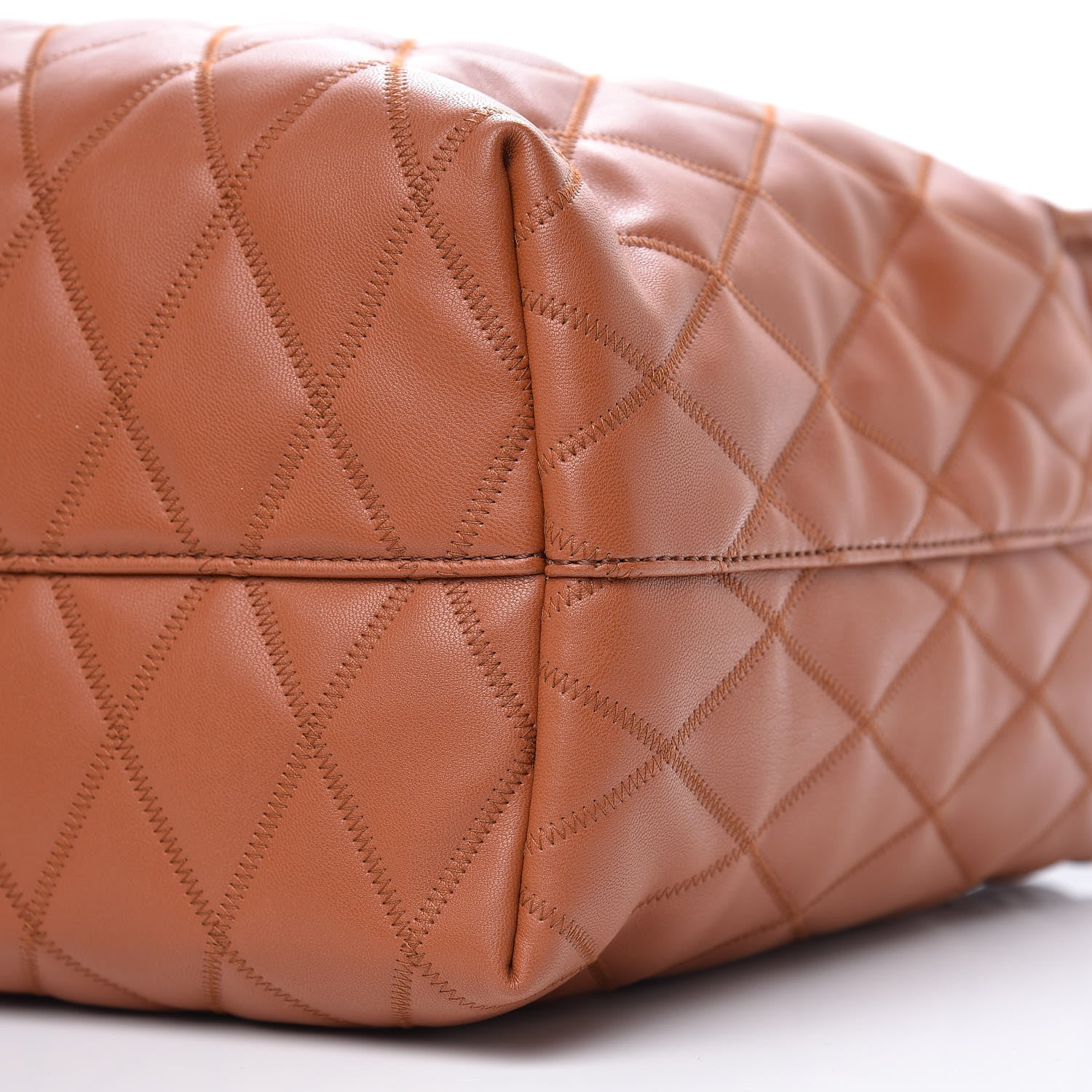 Givenchy Rubber Effect Canvas Quilted Duo Shopper Tote Chestnut 9 of 11
