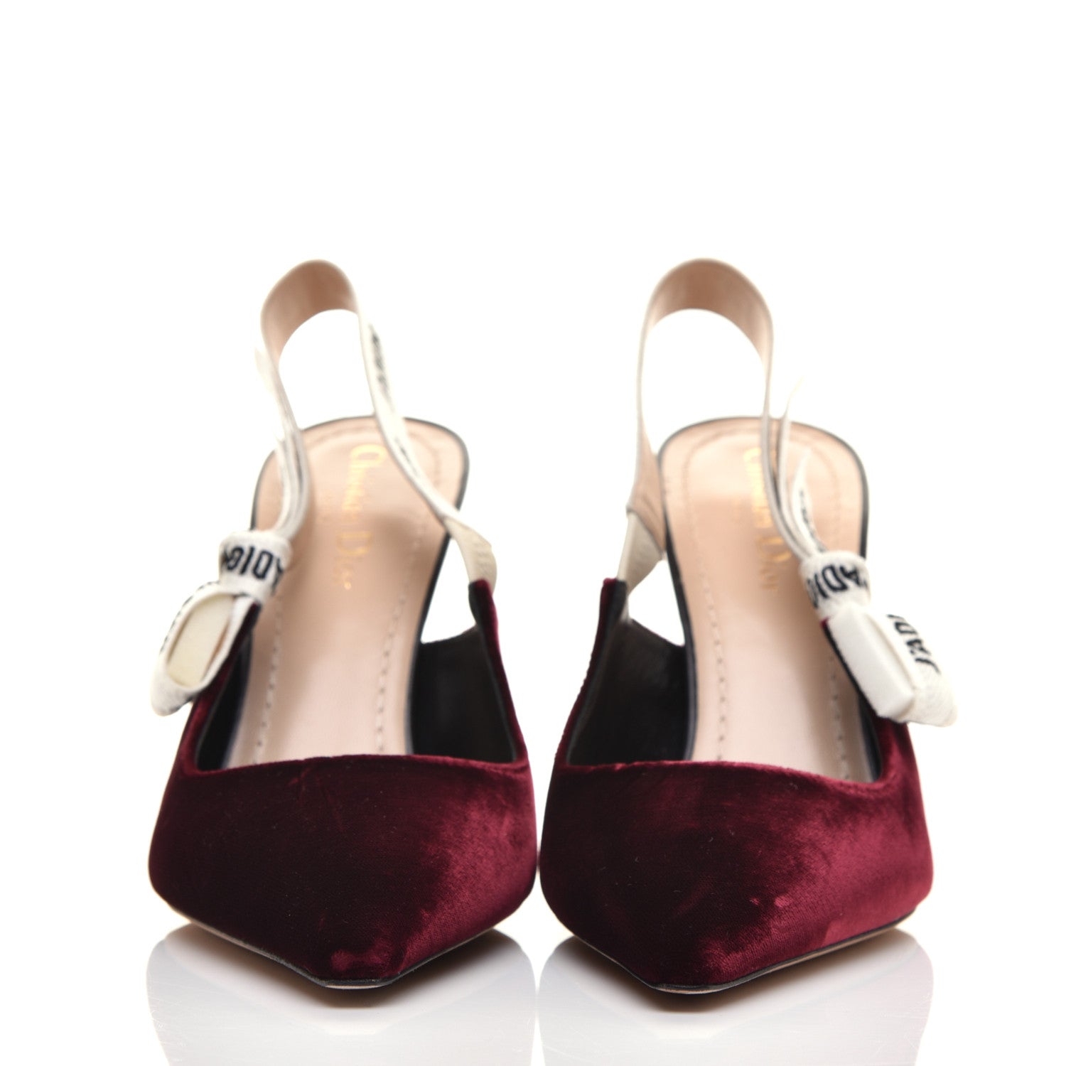 Christian Dior Velvet Ribbon J'Adior Slingback 100mm Pumps 40 Deep Amaranth 2 of 9