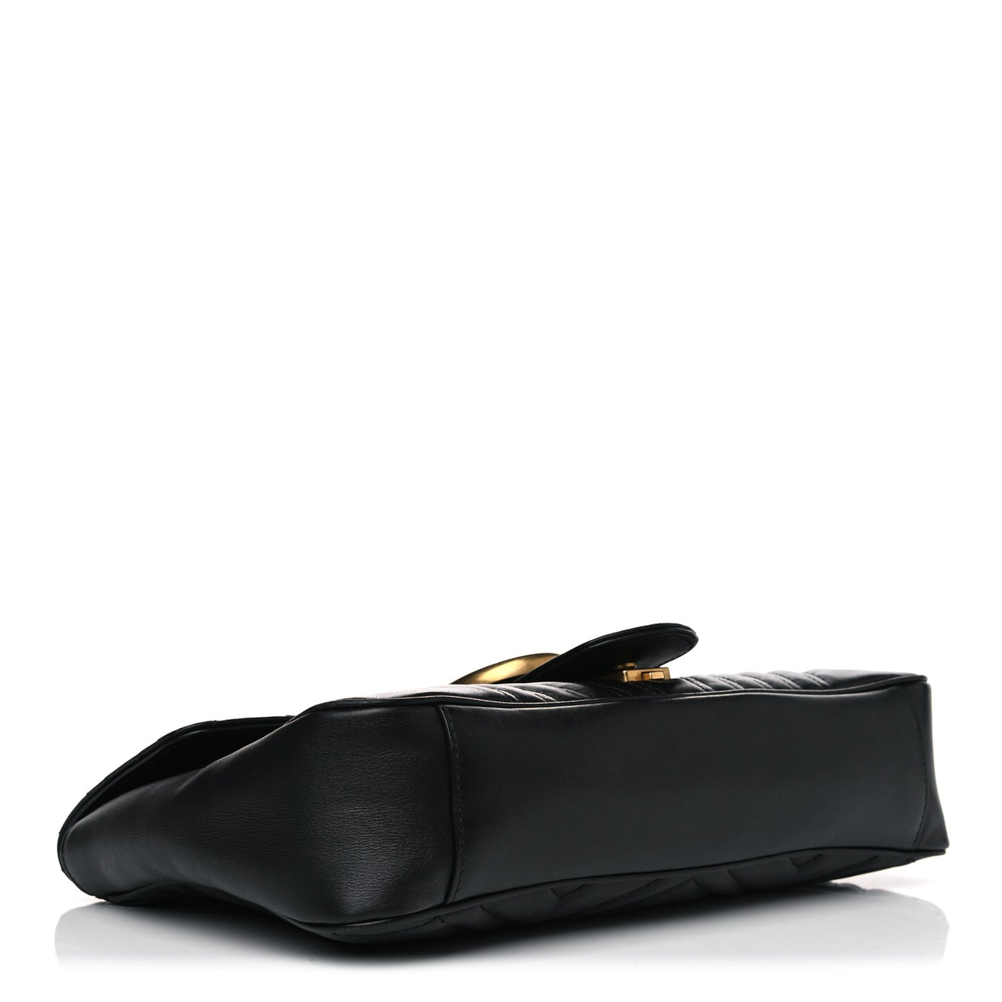 Calfskin Matelasse Medium GG Marmont Shoulder Bag Black