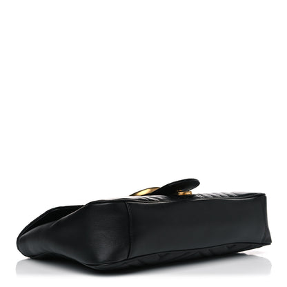 Gucci Calfskin Matelasse Medium GG Marmont Shoulder Bag Black 4 of 19