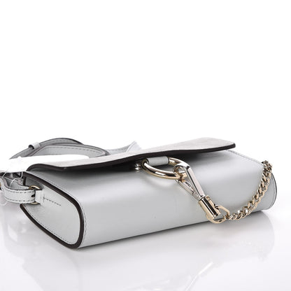 Chloe Suede Calfskin Mini Faye Shoulder Bag Airy Grey 4 of 7