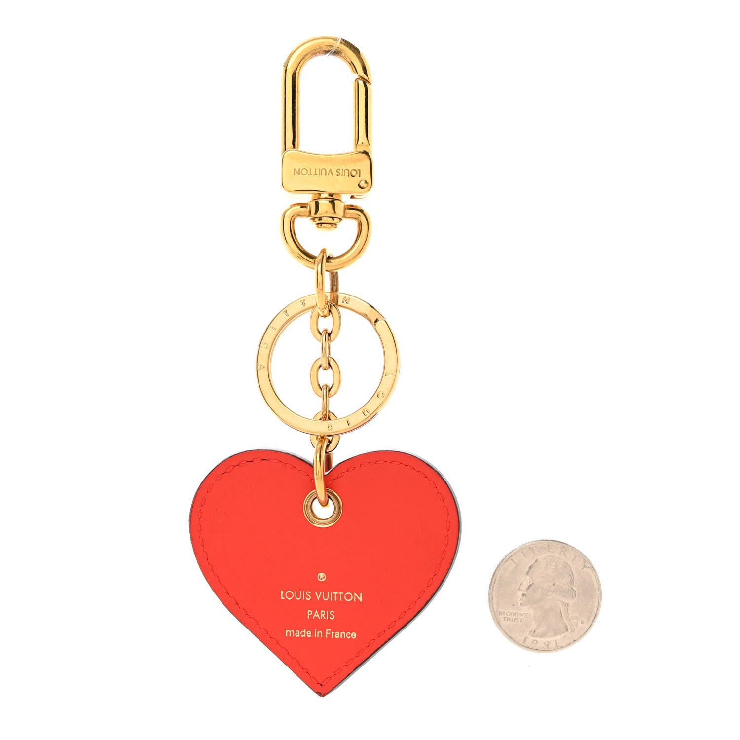 Louis Vuitton Vernis Degrade Love Lock Heart Key Holder Bag Charm Pink Red 2 of 5