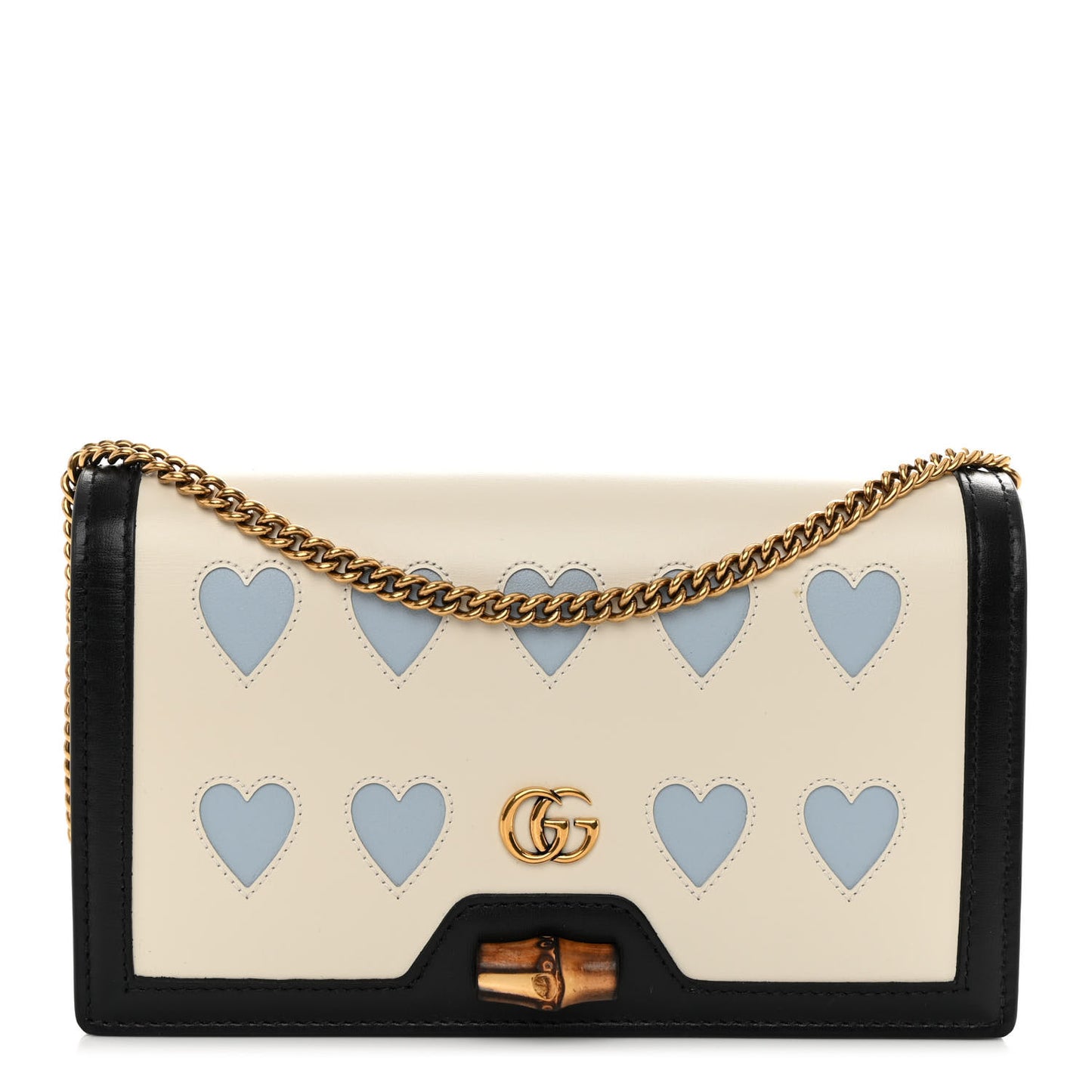 Calfskin Lovelight Mini Diana Chain Bag Mystic White Paradise Cloude