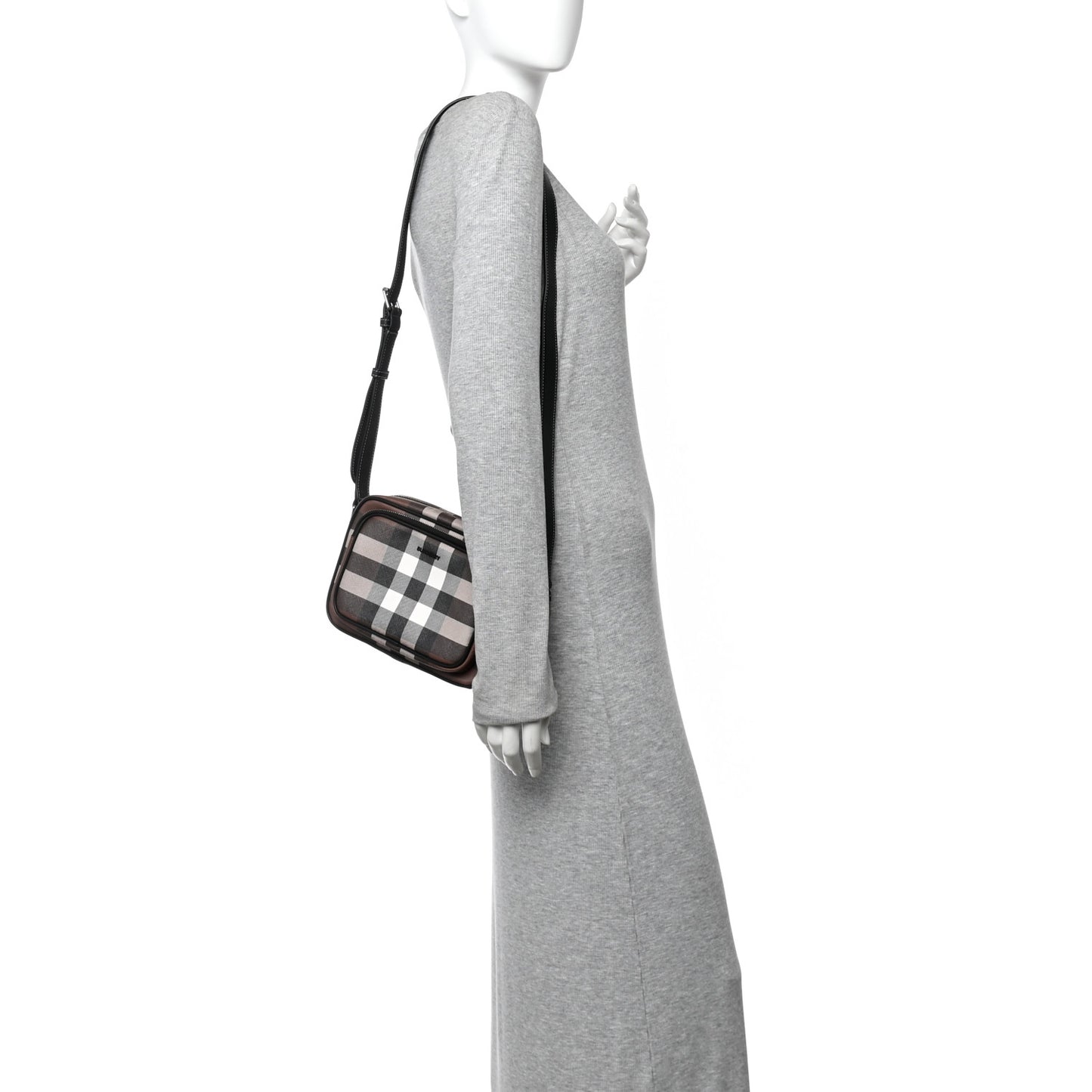 Canvas Check Paddy Messenger Birch Brown