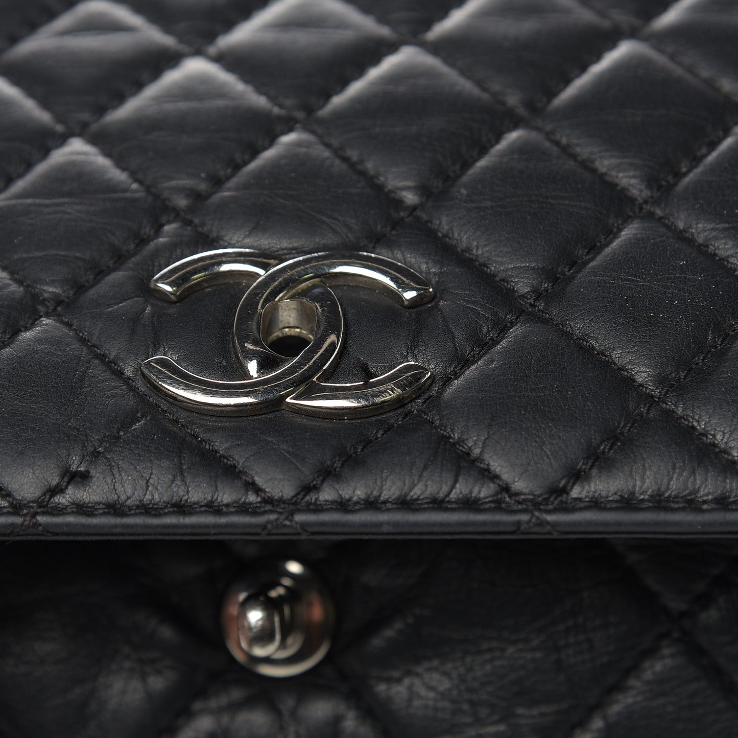 Calfskin Quilted In The Business Flap Bag Black