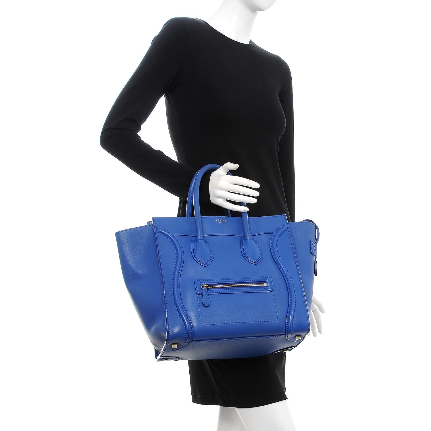 Celine Smooth Calfskin Mini Luggage Royal Blue 2 of 28