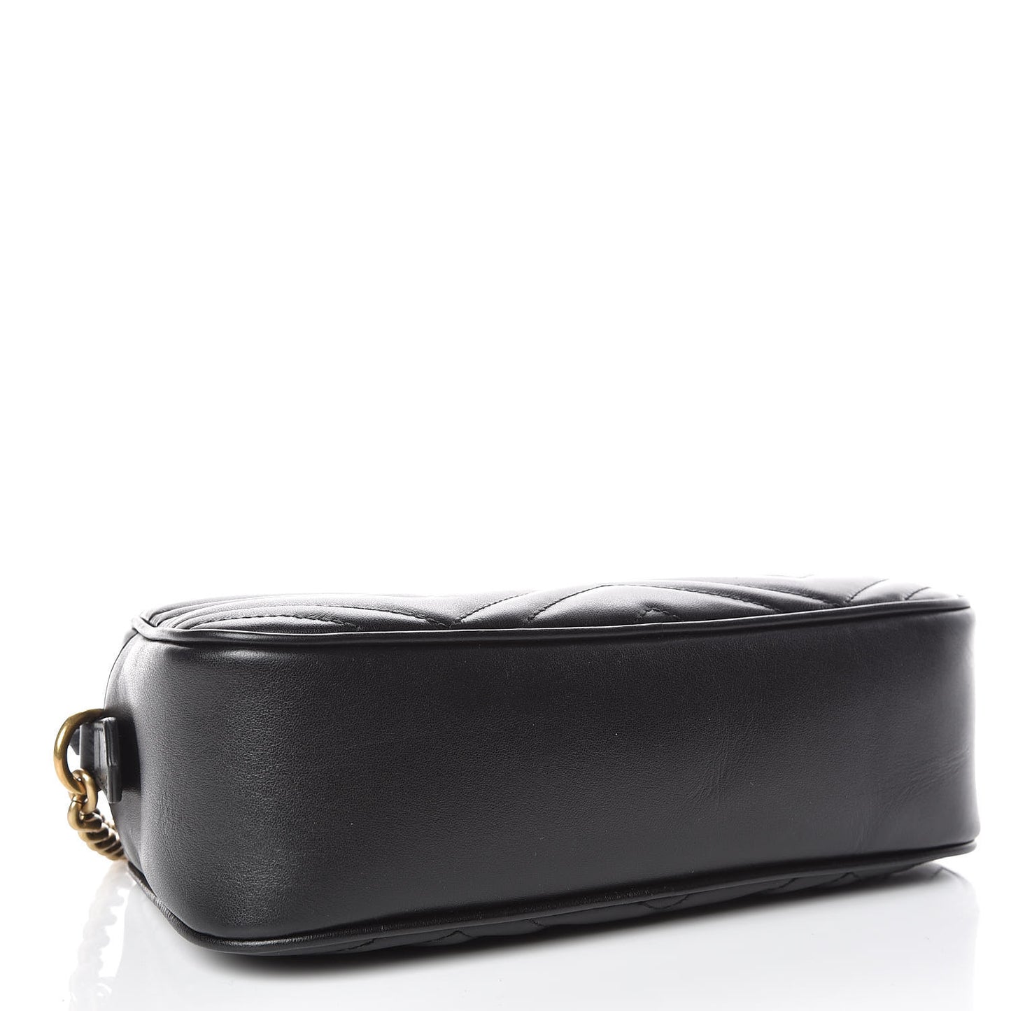 Calfskin Matelasse Small GG Marmont Chain Shoulder Bag Black