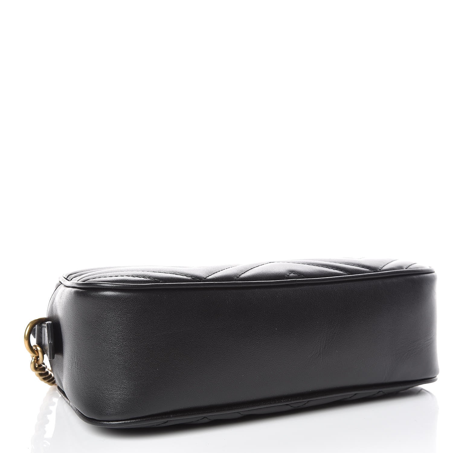 Gucci Calfskin Matelasse Small GG Marmont Chain Shoulder Bag Black 4 of 10
