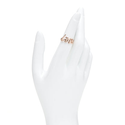 Tiffany 18K Rose Gold Paloma's Graffiti Love Ring 50 5.5 2 of 5