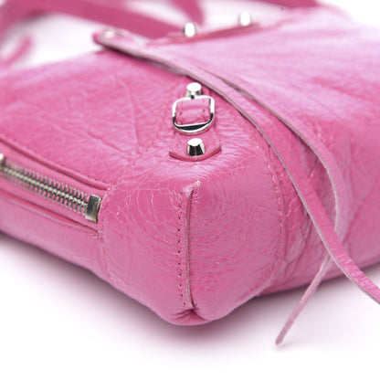 Balenciaga Agneau Arena Classic Silver Hardware XS Reporter Crossbody Rose Flamingo 7 of 9