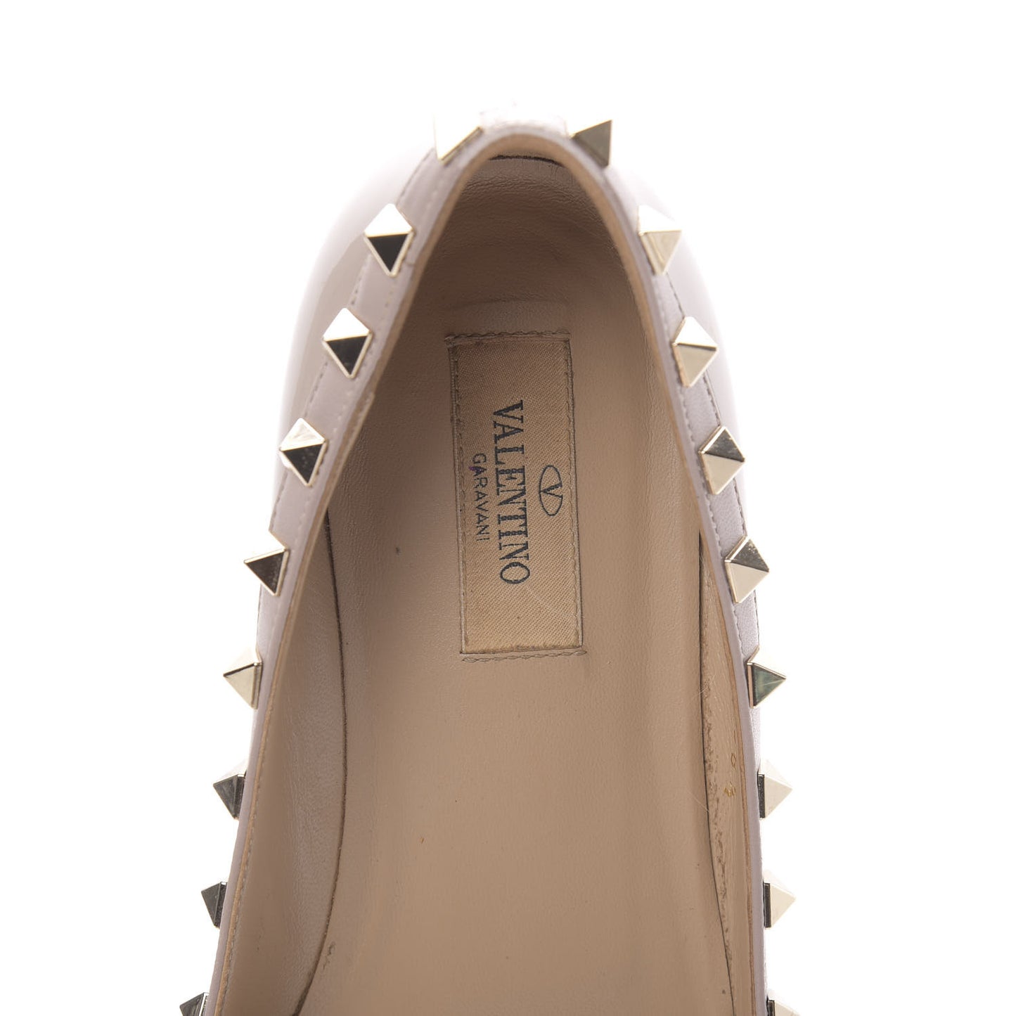 Patent Rockstud Ballerina Flats 38.5 Poudre