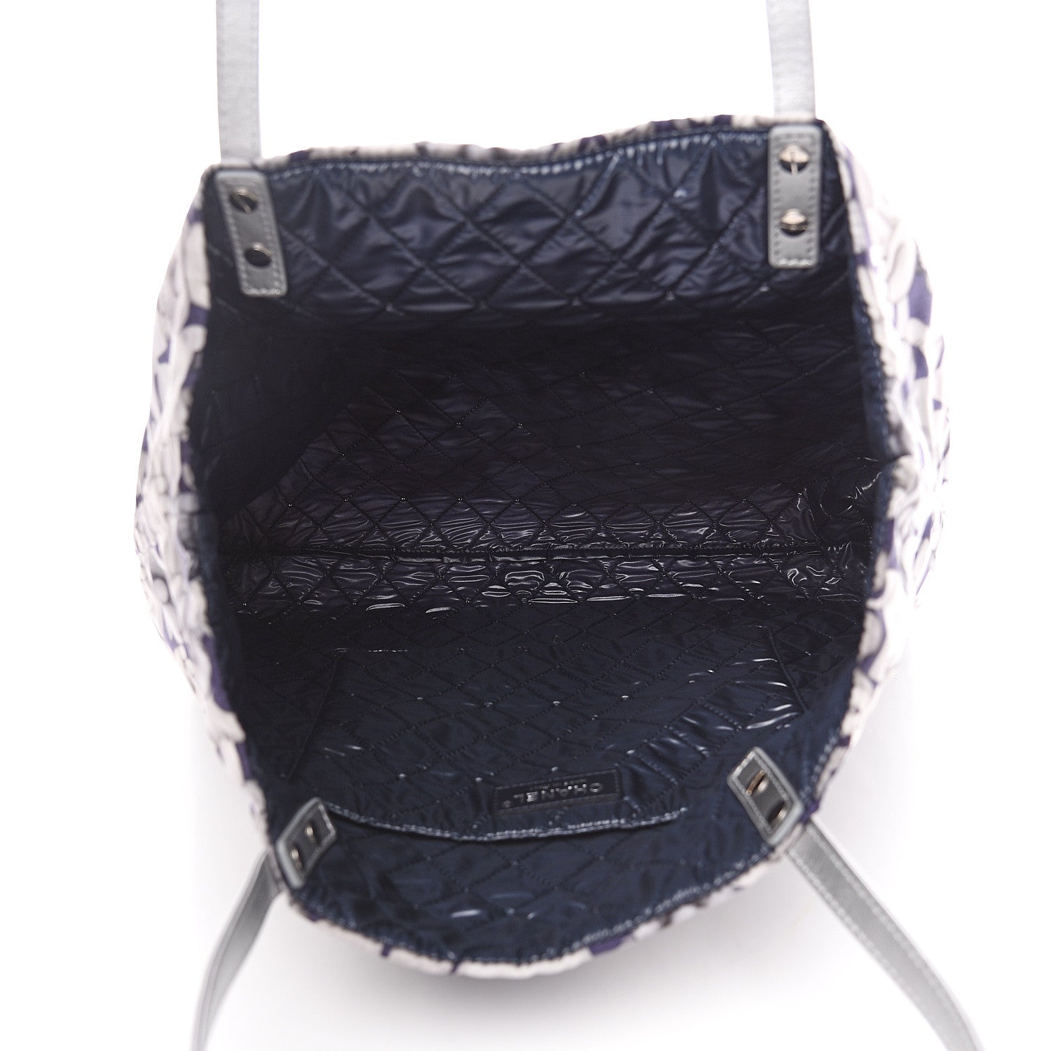 Chanel Nylon Cat Emoticon Tote Navy Silver 4 of 9