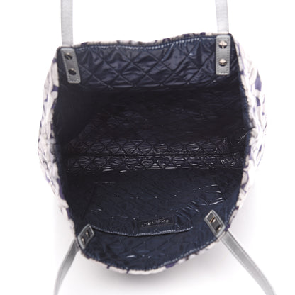 Chanel Nylon Cat Emoticon Tote Navy Silver 4 of 9