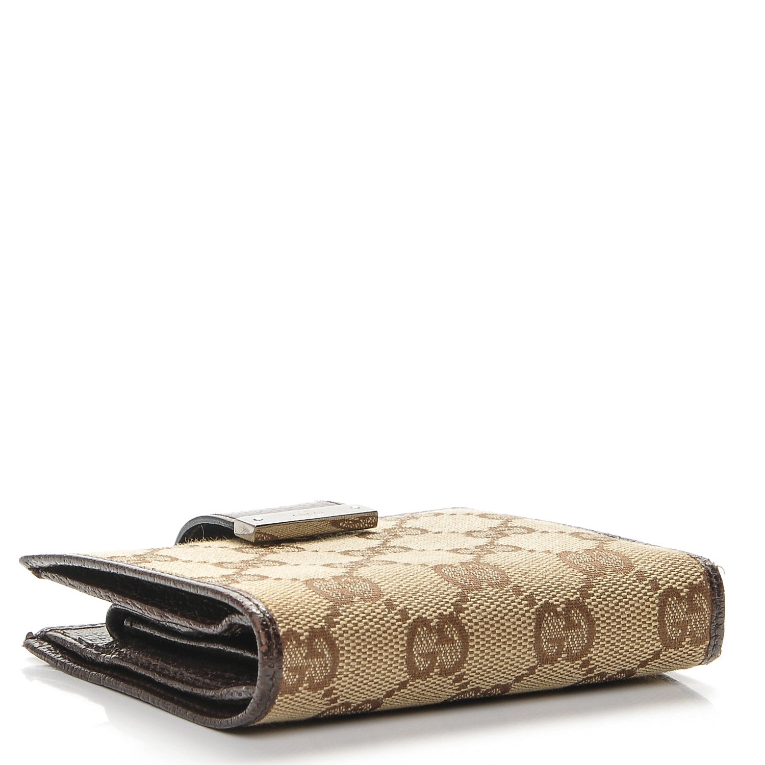 Gucci Monogram Compact Wallet Dark Brown 4 of 6
