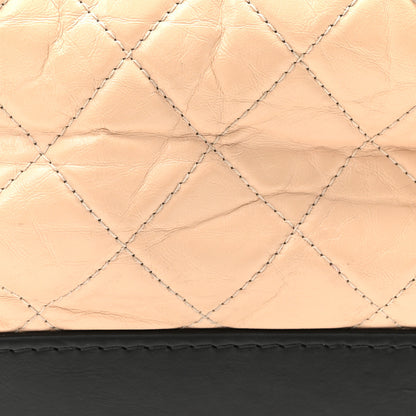 Chanel Aged Calfskin Quilted Small Gabrielle Hobo Beige Black 7 of 9