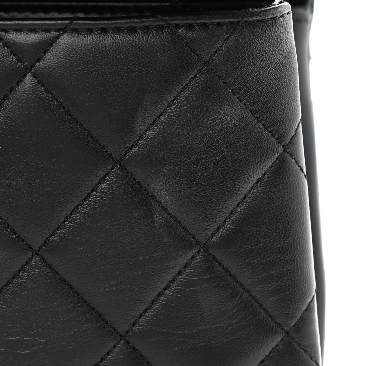 Lambskin Quilted Medium Trendy CC Flap Dual Handle Bag Black