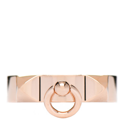 Hermes 18K Rose Gold PM Collier De Chien Ring 55 7.25 1 of 6