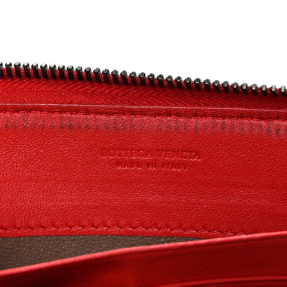 Bottega Veneta Nappa Intrecciato Zip Around Wallet Red 6 of 8