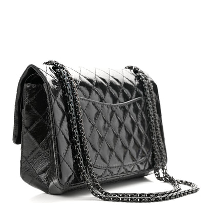 Chanel Glazed Aged Calfskin Quilted 2.55 Reissue 225 Flap So Black 3 of 10