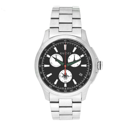 Gucci Stainless Steel 44mm G-Timeless Bee Chronograph Quartz Watch Black 1 of 4