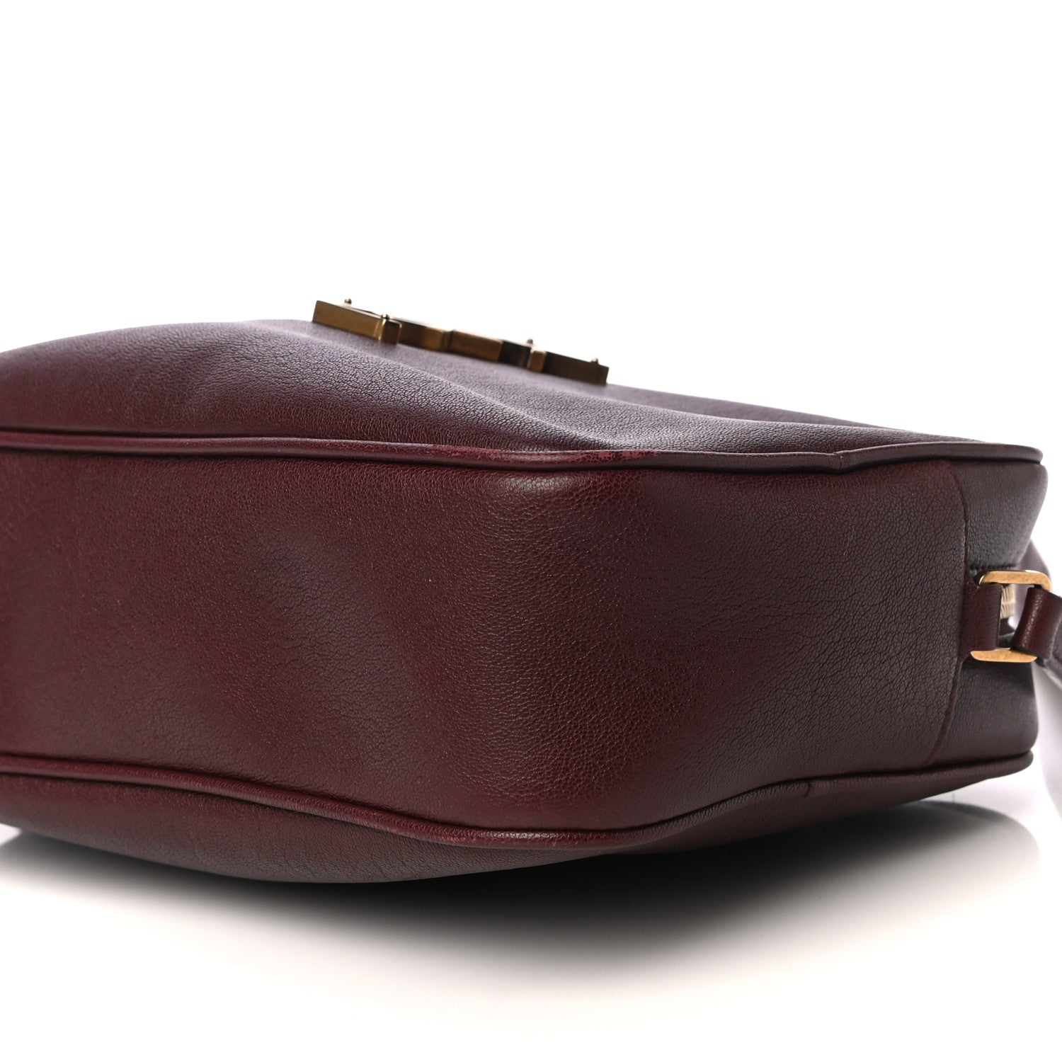 Saint Laurent Lambskin Monogram Lou Camera Bag Burgundy 9 of 11